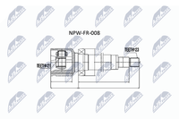 NPW-FR-008 Nty Gelenksatz, Antriebswelle FüR Ford