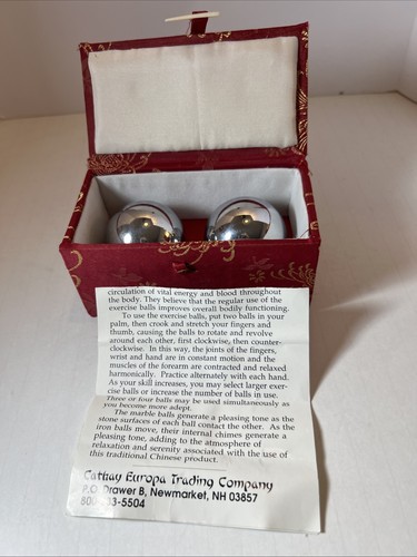 HEALTHY Therapy Chinese Hand Exercise Balls in Original Box - Set of 2