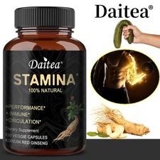 Korean Red Ginseng Capsules - Healthy Blood Circulation - Energy + Focus