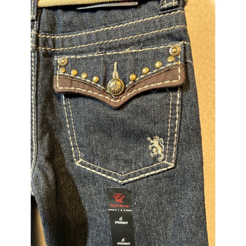 English Laundry Boys Straight Leg Jeans Size 6 With Belt New - Picture 4 of 12