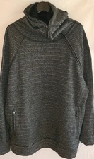 Roc Nation Mens Size XL Long Sleeve Zip Front Hoodie Black Grey NWT