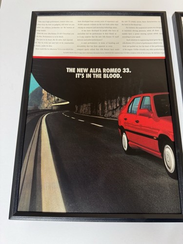 FRAMED Original Alfa Romeo 33 1.7 16v Cloverleaf Magazine Advert Poster Man Cave - Foto 3 di 3