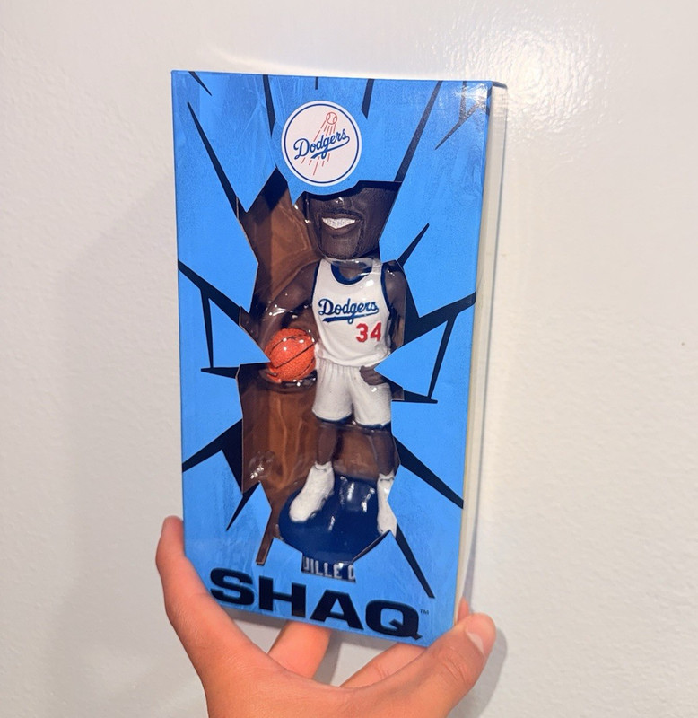 FOCO Shaquille O'Neal Shaq Dodgers #34 MLB Exclusive Bobblehead