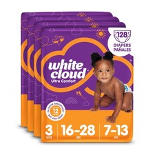 White Cloud Ultra Comfort Diapers Size 2 (12-18 lbs) - 148 Count (4x37ct) 0.26 per diaper