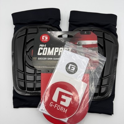 G-FORM PRO-S Compact Soccer Shin Guards Size M Black SmartFlex Youth/Adult NEW