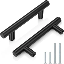 Probrico 5 Pack| Flat Black 3 Inch Center-To-Center Bar Cabinet Pull Modern Cabi