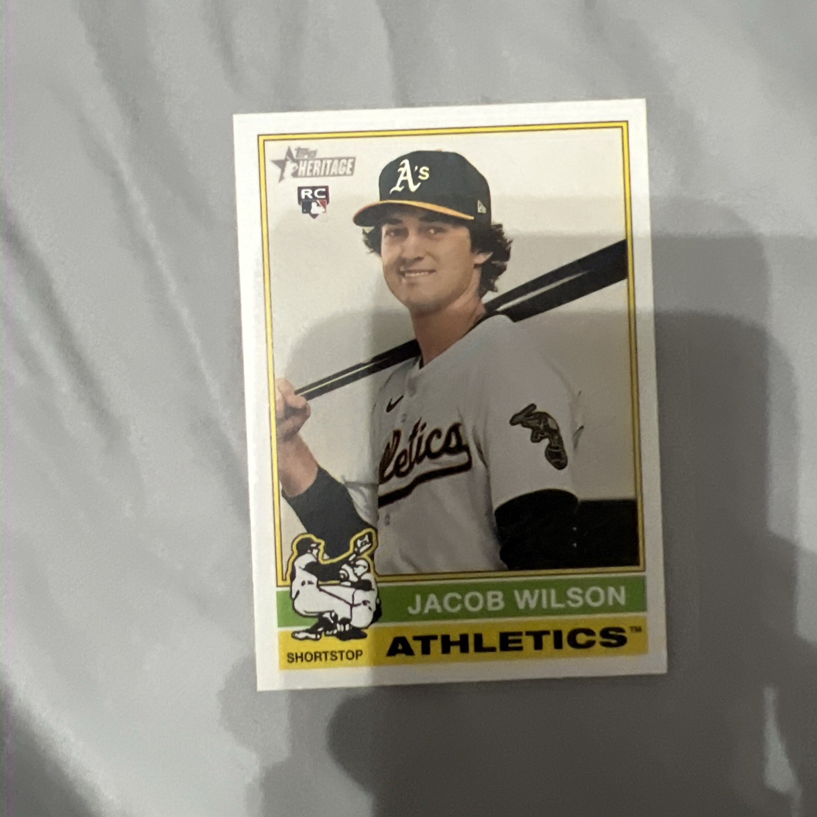 2025 Topps Heritage #15 Jacob Wilson RC Athletics Rookie Card Mint
