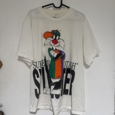 Vintage 1993 Sylvester Looney Tunes Warner Bros Shirt 90s USA Single Stitch