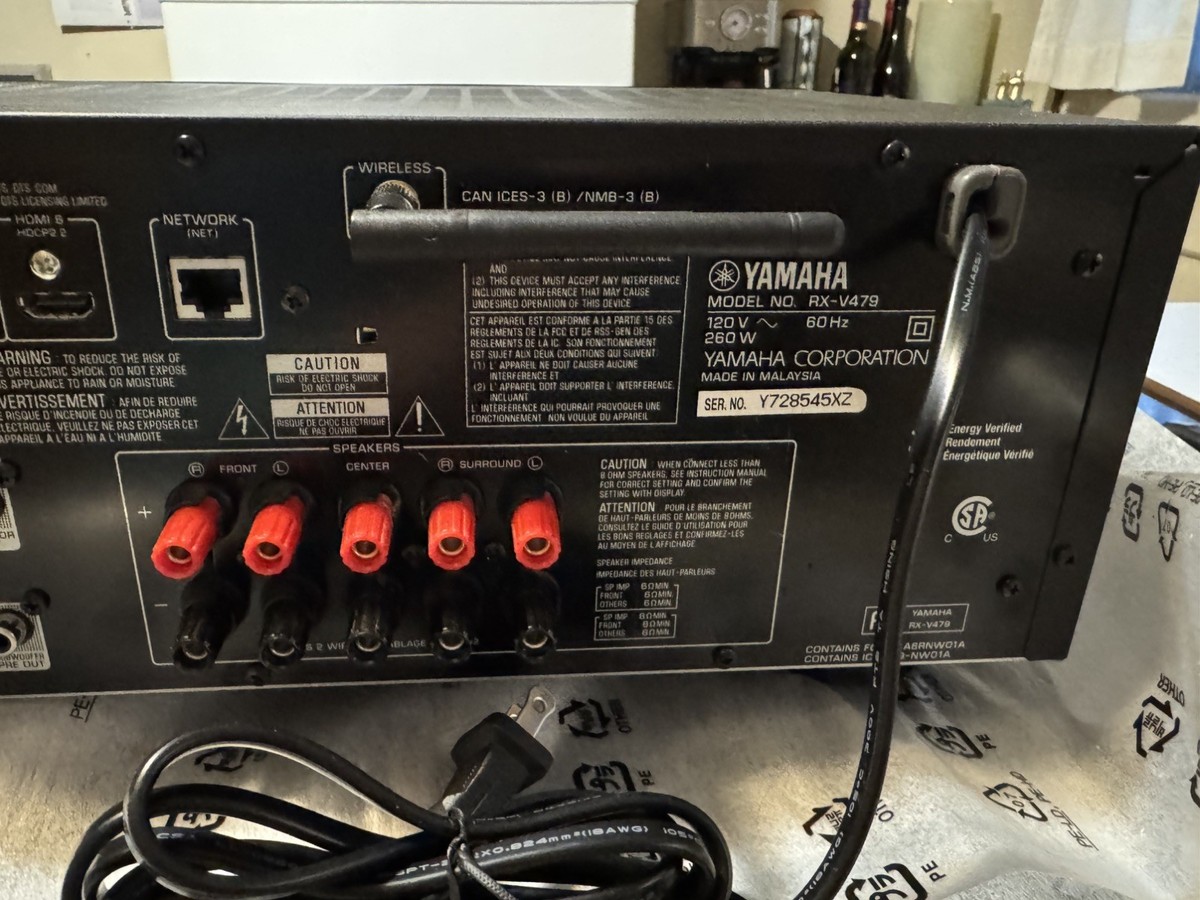 Yamaha RX V479 5.1 Channel 140 Watt Receiver for sale online | eBay