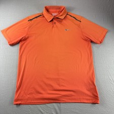 Nike Golf Tour Performance Polo Mens L Orange Dri Fit Shirt 508325-805 Top READ