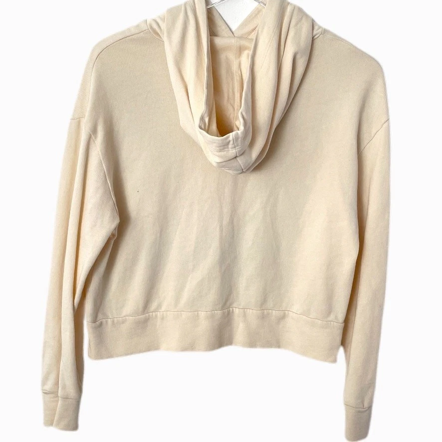 OFF WHITE Felpa con cappuccio Zara 100% cotone catena corda equitazione grafica ritagliata taglia S