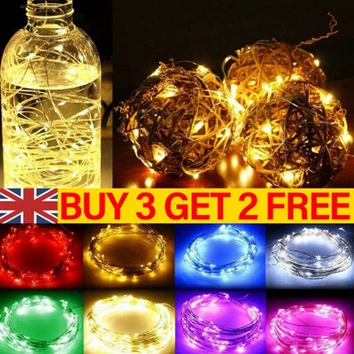 ANS-STATION LED String Fairy Lights Battery for Party,Christmas Garden Home Twinkle Decor UK