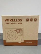 Record Player with Speakers Vintage Belt-Driven Turntable Bluetooth 3 Speed 3 Si