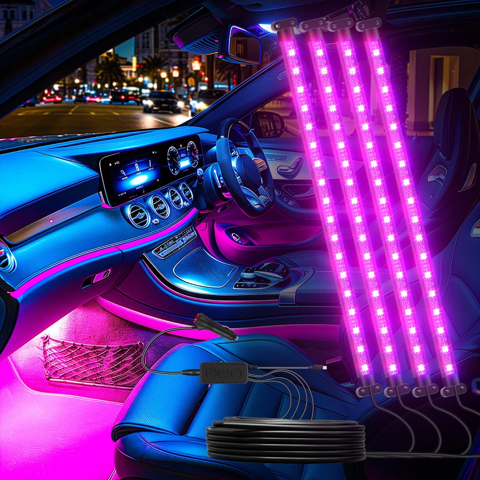 72 LED RGB Car Interior Floor Atmosphere Light Remote Control For Mercedes-Benz - Image 3 of 4