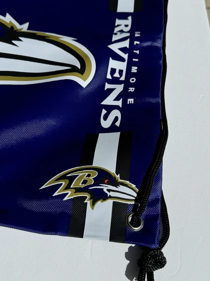 NFL Baltimore Ravens Drawstring  Backpack, Gym Bag - Image 2 of 4