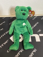 ✨Ty Beanie Baby ✨💚Erin The Bear 1997 Retired Plush Toy rare with tag errors