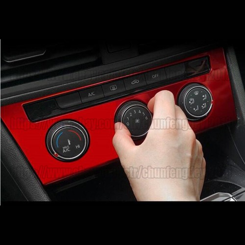 For Volkswagen Jetta Mk7 2019-2022 Stainless Red Central Console AC Switch Trim - Picture 2 of 4