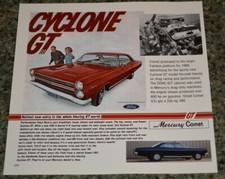 1966 Mercury Comet Cyclone Gt 427 Picture Feature Print 66-3 1966 Mercury Comet Cyclone Gt 427 Picture Feature Print 66-3
