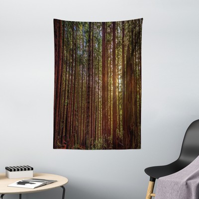 Nature Tapestry Redwood Forest Park USA Print Wall Hanging Decor
