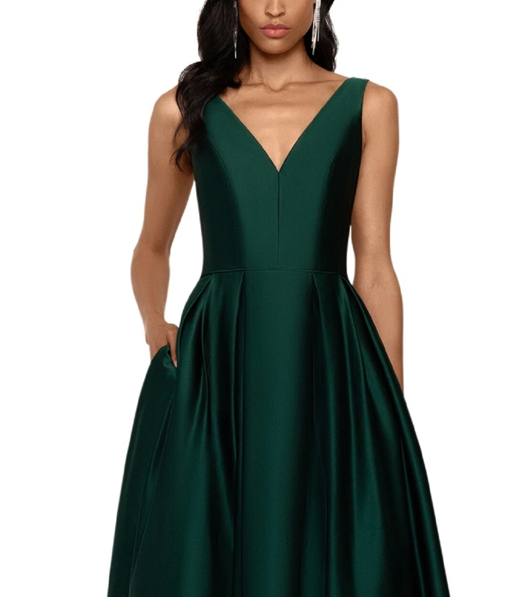 Betsy and adam hotsell satin ball gown