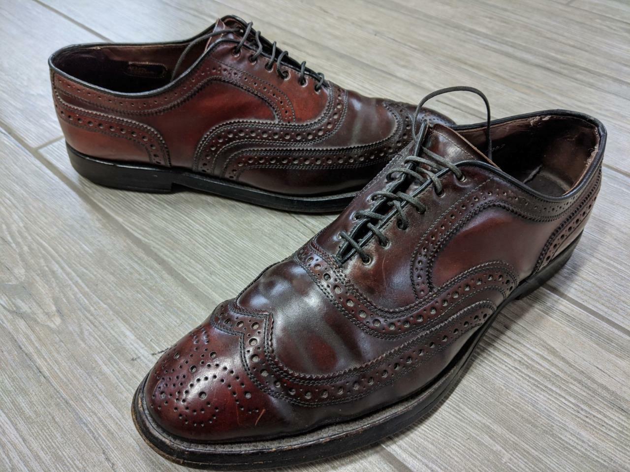 ALLEN EDMONDS wingtips SHELL CORDOVAN 