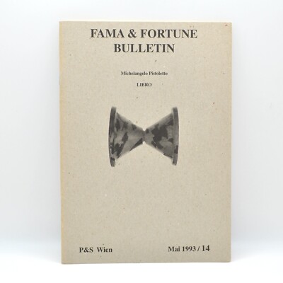 Michelangelo Pistoletto: Libro Fama & Fortune Bulletin #14, Conceptual Art