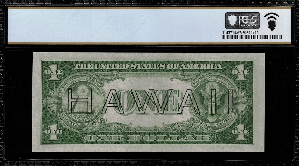 1935A $1 Hawaii WWII Emergency Issue FR-2300 - Graded PCGS 67 PPQ - Image 2 of 2