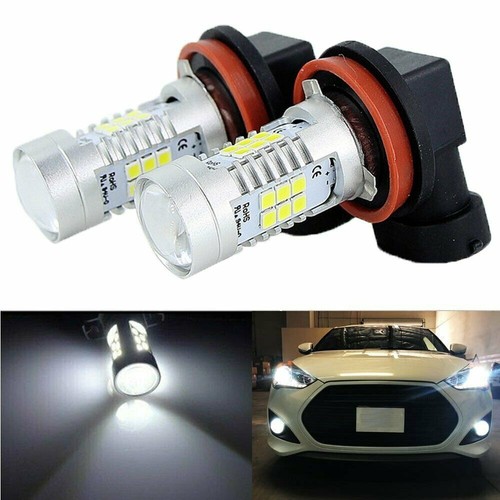 Superior 21 LED H8 H9 H11 Fog Light Bulbs 200W Luminous Flux 6000K Xenon White - Picture 20 of 24