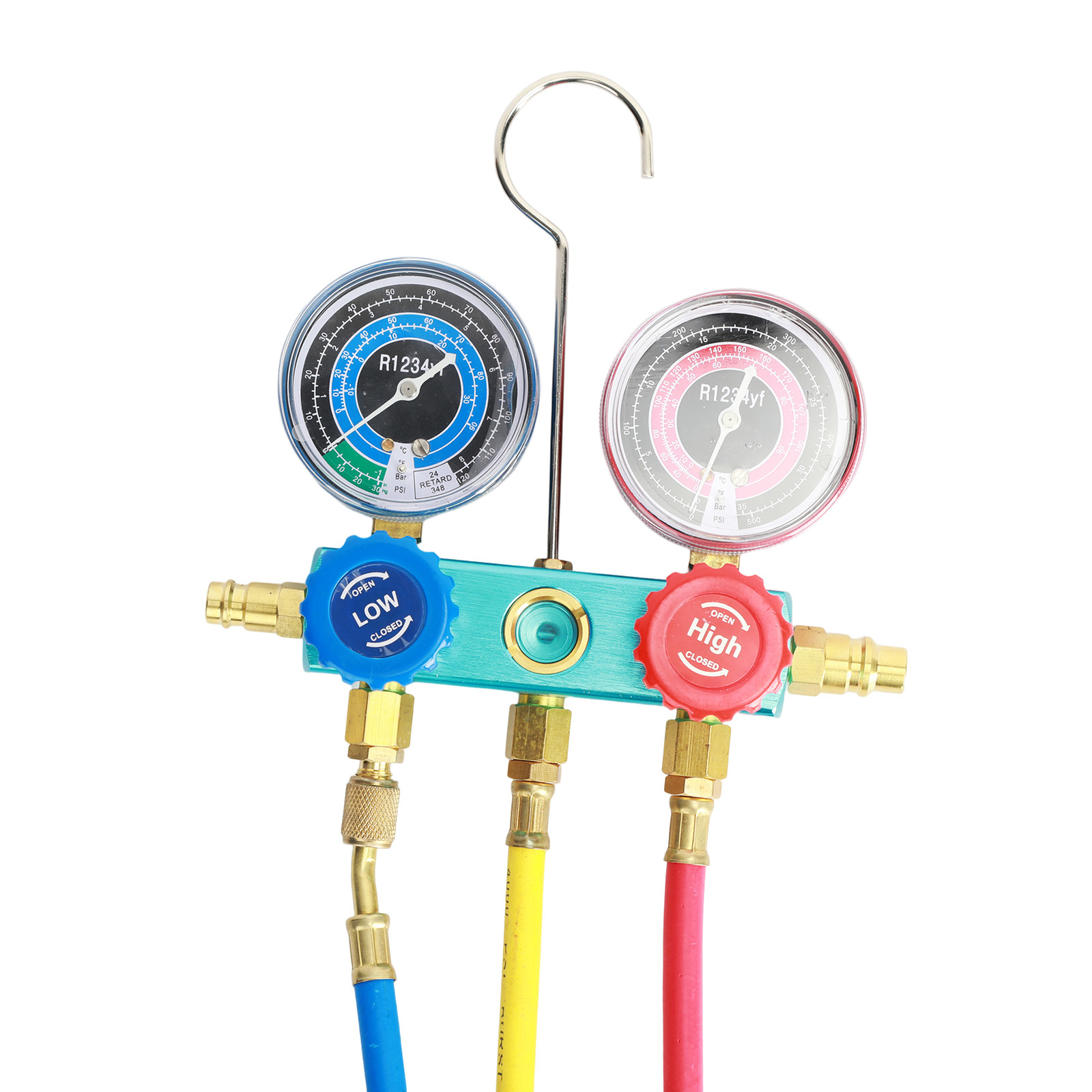 R1234YF Dual Gauges Refrigerant Meter 2 Couplers R1234YF Manifold Gauge