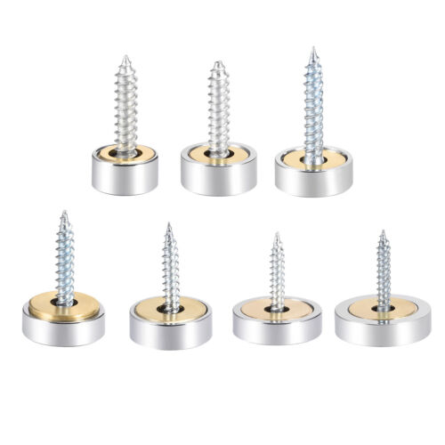 Mirror Screws Decorative Brass Caps Discs Cover Nails Polished Stainless Steel - Photo 1 sur 9