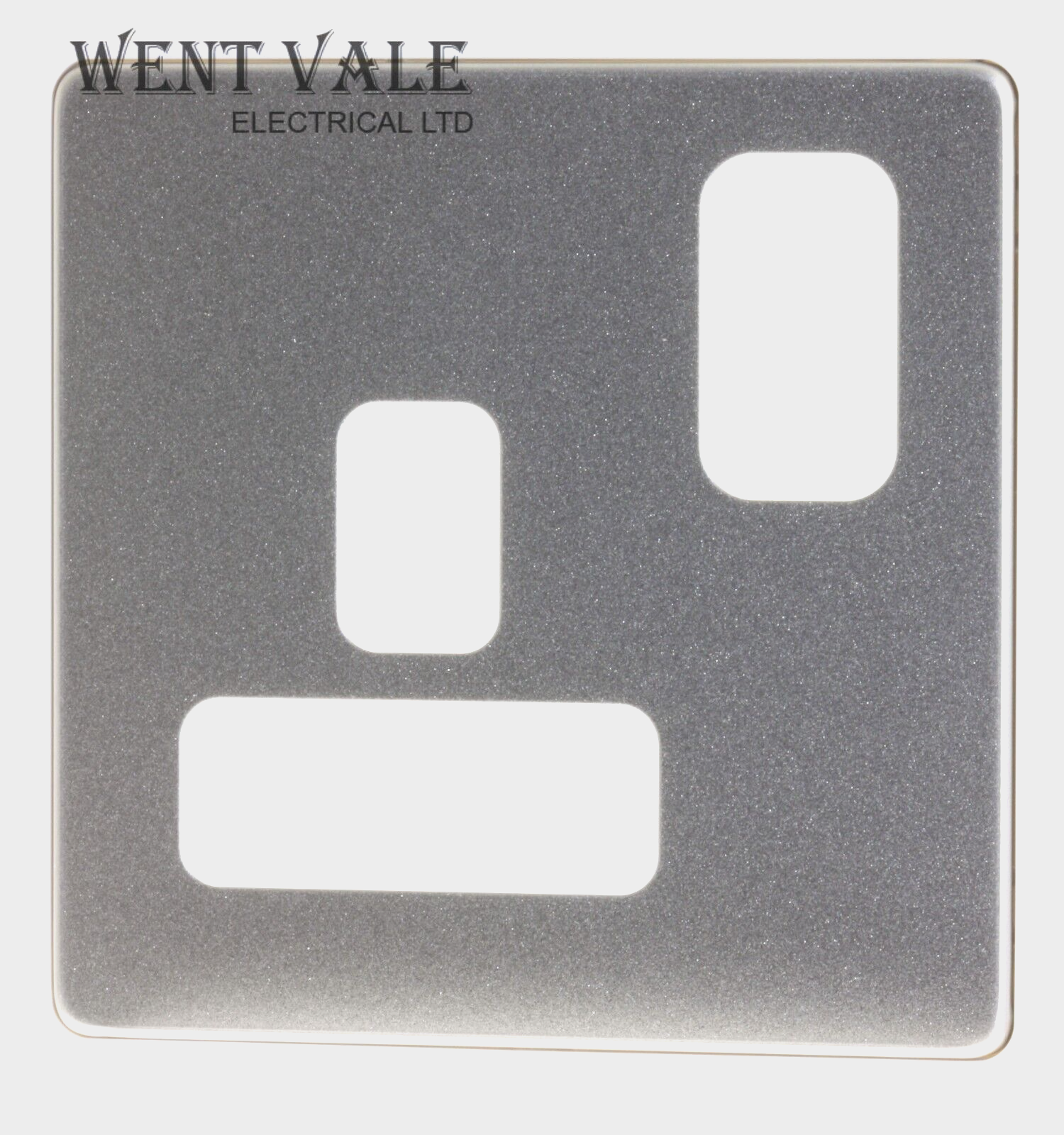 MK Dimensions - MHFP014SSTW -  13a 1 Gang Switched Socket Outlet Front Plate