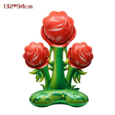 Huge Standing Rose Balloon Valentine Wedding Anniversary Garden Party Decoration