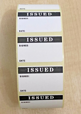 AUSGESTELLTES Etikett, Qualitätskontrolletiketten signiert und Datum 50mmX30mm AUFKLEBER ERINNERUNG