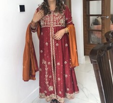 Pakistani Indian Designer Anakrali Wedding Dress Formal Bridal 