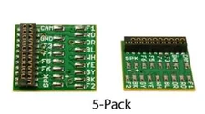 TCS 1358 21 Pin Decoder Adaptor | 5 PCS | NEW | Train Control Systems