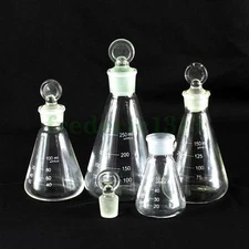 50/100/150/250ML Glass Erlenmeyer Flask Conical Bottle Lab Chemistry Glassware