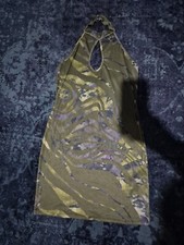 BNWT Pretty Little Thing Size 14 Green Knee Length Sleeveless Dress (45/v)