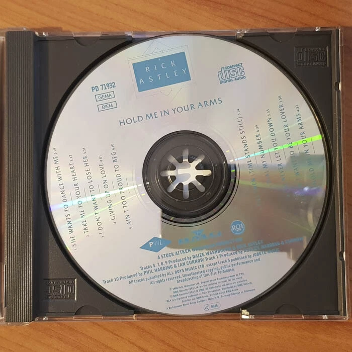 RICK ASTLEY Hold Me In Your Arms  EX/VG+(CD) - Bild 3 von 4