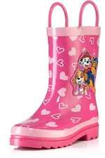 Nickelodeon Kids Girls' Paw Patrol Character Printed Waterproof Easy-on  Rubber