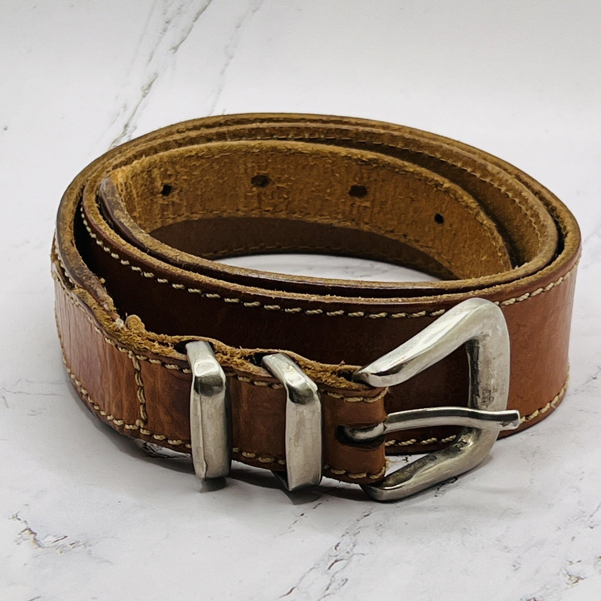 Tuareg for Benetton Italy Brown Leather Belt Womens L | eBay display picture 2
