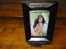 POCAHONTAS BEADS PINUP GIRL ZIPPO LIGHTER MINT IN BOX