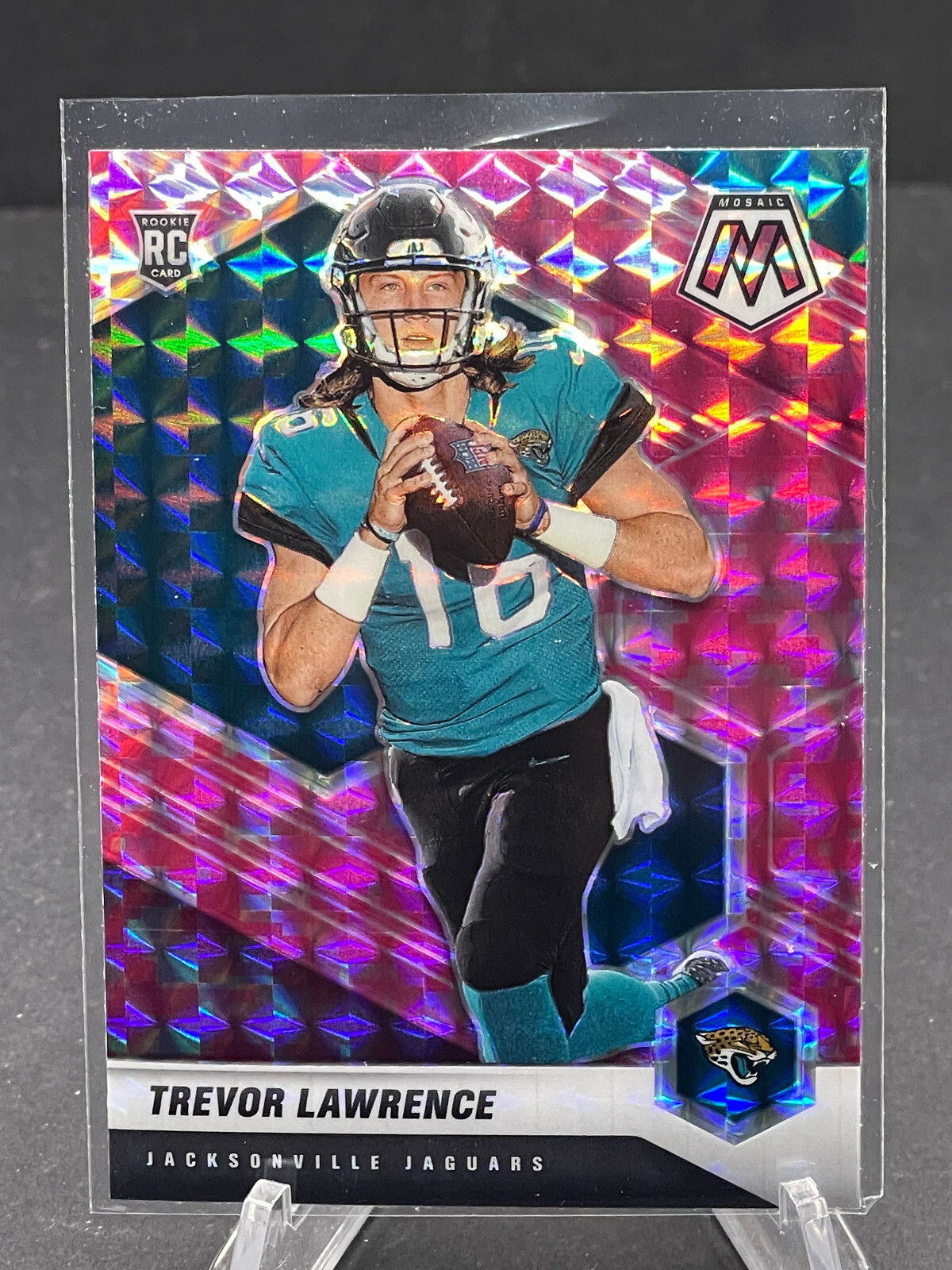 2021 TREVOR LAWRENCE PANINI MOSAIC PINK CAMO PRIZM ROOKIE CARD #301 RC 