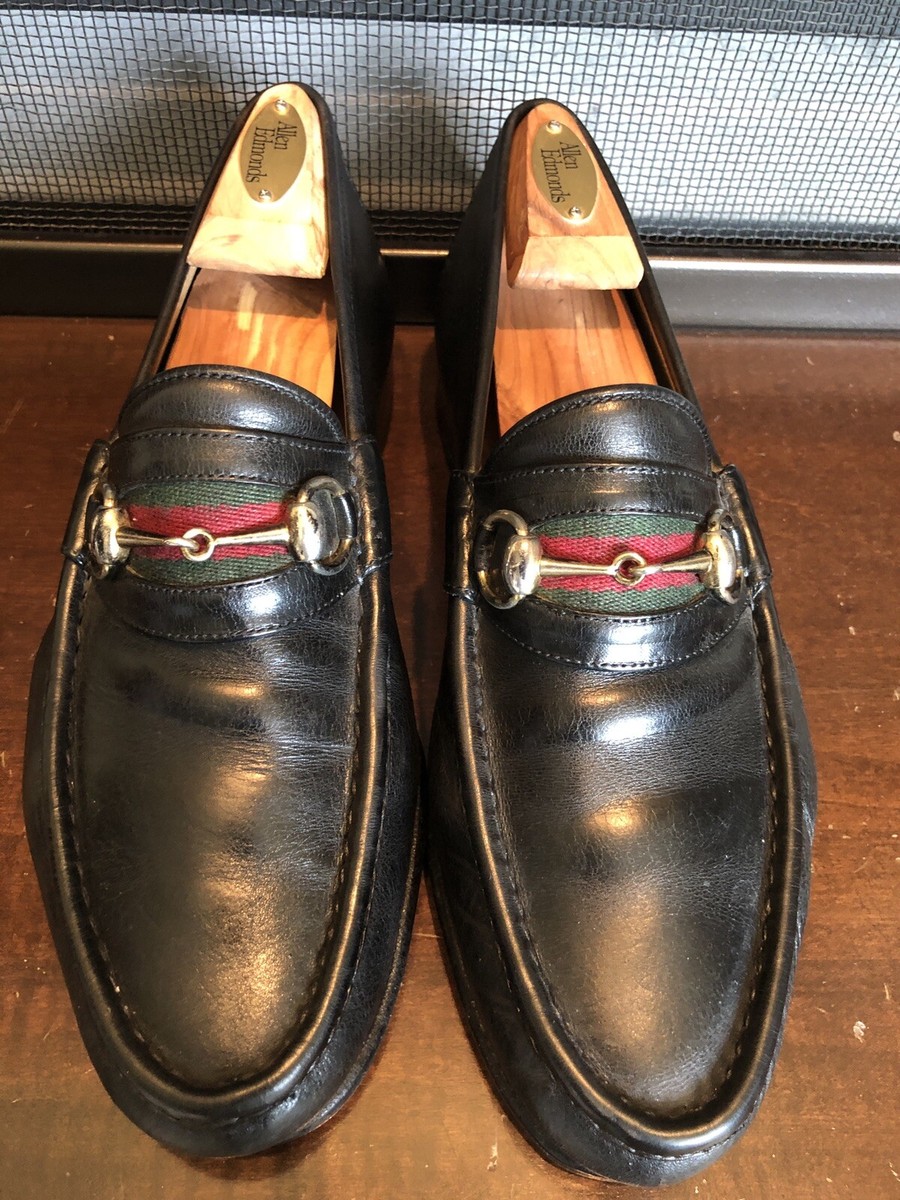 Gucci Men's Vintage Black Leather Horsebit Loafers Size EU 42 M | eBay