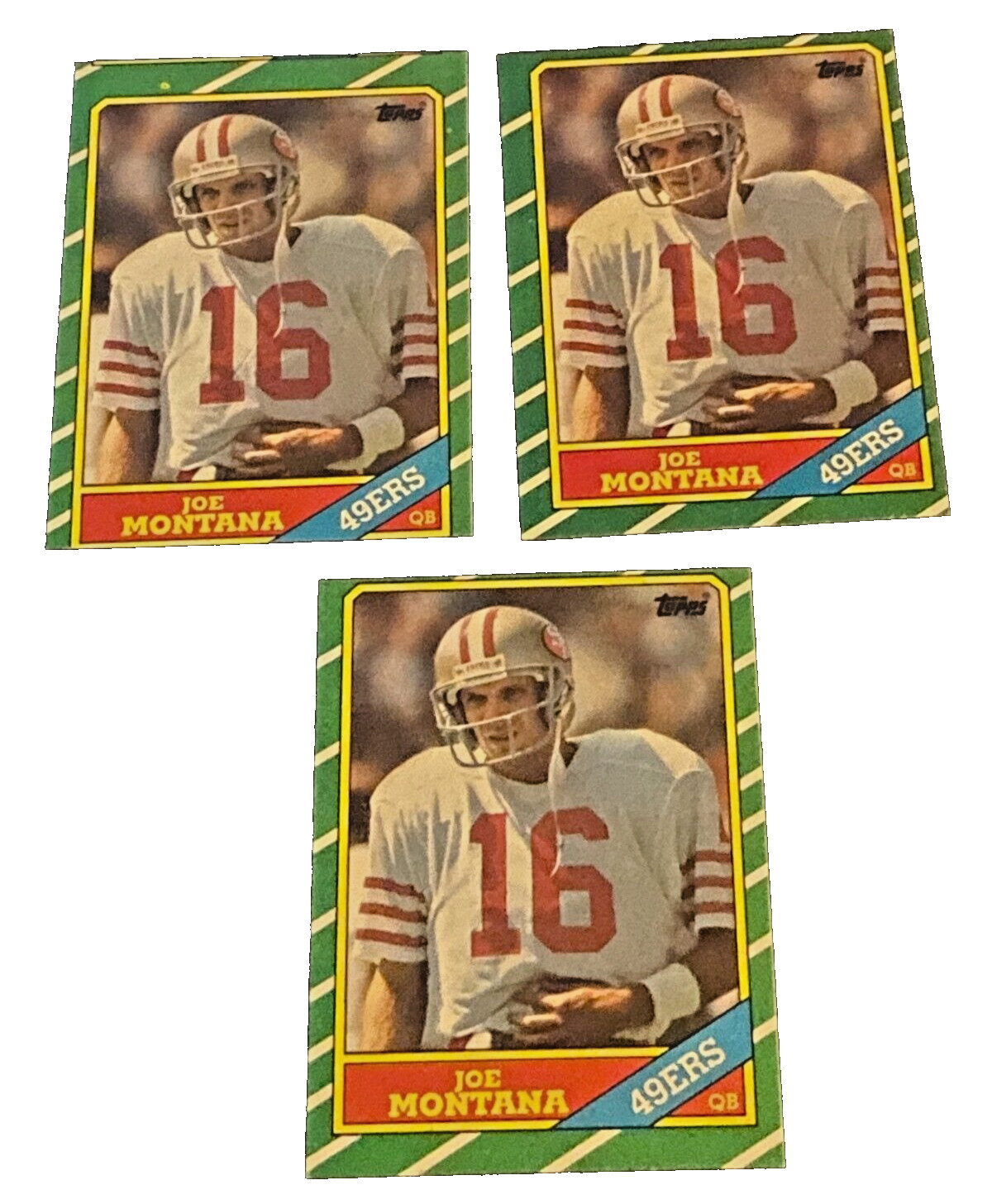 1986 TOPPS #156 JOE MONTANA * NEAR MINT OR BETTER * 49ERS * 3 CT. *