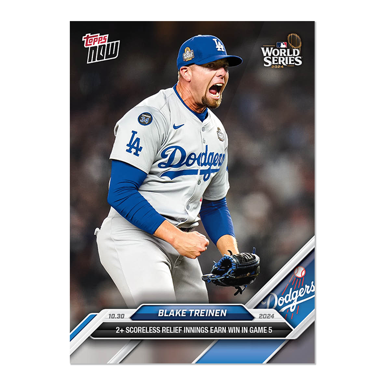 2024 Topps Now 883 Blake Treinen Los Angeles Dodgers World Series