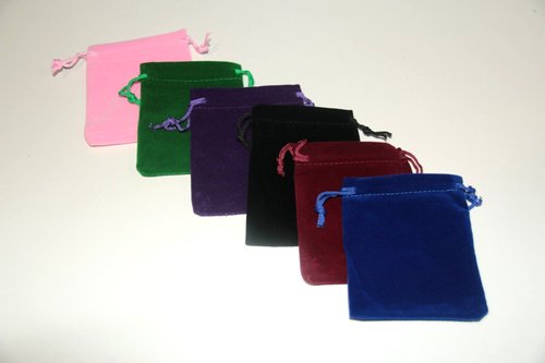 Dice Bag x 6 Velvet Pouch Drawstring Bags Pathfinder D & D Board Games RPG - Picture 3 of 12
