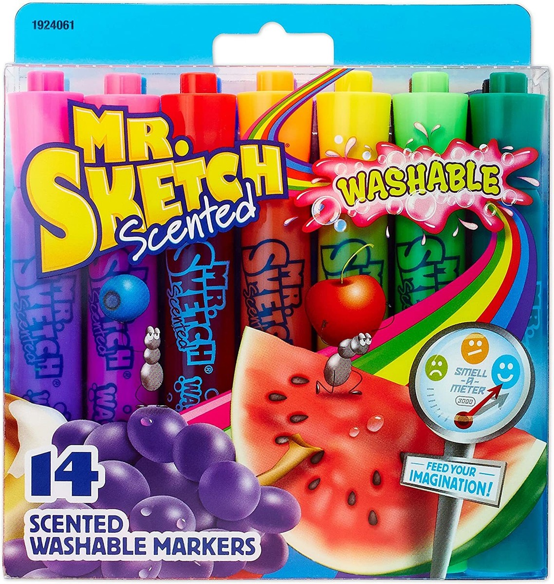 1924061 Washable Scented Markers, Chisel Tip, Assorted Colors, 14