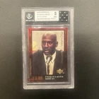 1999 Upper deck MICHAEL JORDAN Retirement Card with Game-used Memorabilia BGS 8
