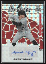 2021 Panini Mosaic Andy Young Scripts Arizona Diamondbacks #SCR-AY RC Auto