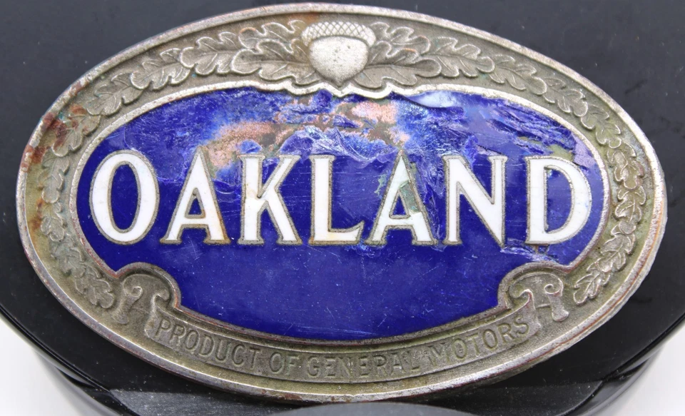 Emblema de radiador Oakland vintage OEM original de 1920 Foto 2 de 4
